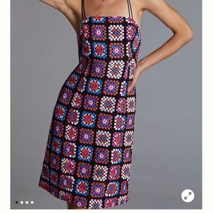 NWT from Anthropologie Crochet multi- color dress